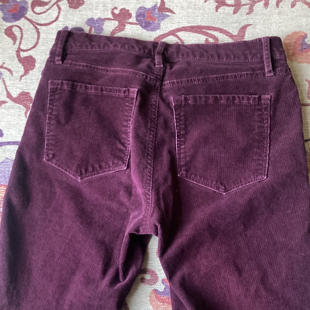 LOFT Corduroy Burgundy Pants - Picture 4 of 5